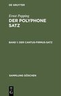 Buchcover Ernst Pepping: Der polyphone Satz / Der cantus-firmus-Satz