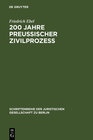 Buchcover 200 Jahre preußischer Zivilprozeß