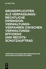 Buchcover Grundpflichten als verfassungsrechtliche Dimension. Verwaltungsverfahren zwischen Verwaltungseffizienz und Rechtsschutza