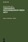 Buchcover Thesaurus proverbiorum medii aevi / Weinlese - zwölf