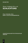 Buchcover Schlichtung / Schlichtungsgespräche