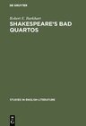 Buchcover Shakespeare's Bad Quartos