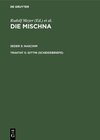 Buchcover Die Mischna. Naschim / Gittin (Scheidebriefe)