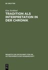Buchcover Tradition als Interpretation in der Chronik