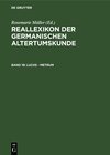 Buchcover Reallexikon der Germanischen Altertumskunde / Luchs - Metrum