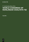 Buchcover World Congress of Nonlinear Analysts '92