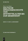 Buchcover Peter von Polenz: Deutsche Sprachgeschichte vom Spätmittelalter bis zur Gegenwart / 17. und 18. Jahrhundert