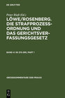 Buchcover Löwe/Rosenberg. Die Strafprozeßordnung und das Gerichtsverfassungsgesetz / §§ 213-295