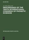 Buchcover Proceedings of the Tenth International Congress of Phonetic Sciences