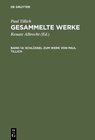 Buchcover Paul Tillich: Gesammelte Werke / Schlüssel zum Werk von Paul Tillich