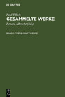 Buchcover Paul Tillich: Gesammelte Werke / Frühe Hauptwerke