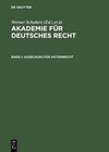 Buchcover Akademie für Deutsches Recht / Ausschuß für Aktienrecht