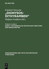 Buchcover Friedrich Nietzsche: „Dionysos-Dithyramben“ / „Dionysos-Dithyramben“