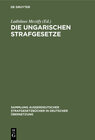 Buchcover Die Ungarischen Strafgesetze