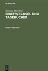 Buchcover Giacomo Meyerbeer: Briefwechsel und Tagebücher / 1856–1859