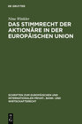 Buchcover Das Stimmrecht der Aktionäre in der Europäischen Union