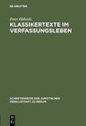 Buchcover Klassikertexte im Verfassungsleben