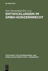 Buchcover Entwicklungen im GmbH-Konzernrecht