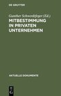 Buchcover Mitbestimmung in privaten Unternehmen