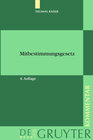 Buchcover Mitbestimmungsgesetz