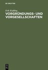 Buchcover Vorgründungs- und Vorgesellschaften