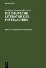 Buchcover Die deutsche Literatur des Mittelalters / Handschriftenregister