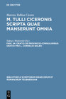 Buchcover Marcus Tullius Cicero: M. Tulli Ciceronis scripta quae manserunt omnia / Oratio de provinciis consularibus. Oratio pro L