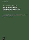Buchcover Akademie für Deutsches Recht / Ausschuß für Personen-, Vereins- und Schuldrecht. 1937–1939