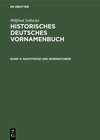 Buchcover Wilfried Seibicke: Historisches Deutsches Vornamenbuch / Nachträge und Korrekturen