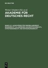 Buchcover Akademie für Deutsches Recht / Ausschüsse für Immobiliarkredit, Bodenrecht (allgemeines Grundstücksrecht), Hypothekenrec