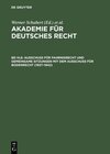 Buchcover Akademie für Deutsches Recht / Ausschuß für Fahrnisrecht und gemeinsame Sitzungen mit dem Ausschuß für Bodenrecht (1937–