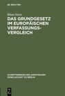 Buchcover Das Grundgesetz im europäischen Verfassungsvergleich