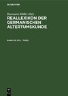 Buchcover Reallexikon der Germanischen Altertumskunde / Stil - Tisso