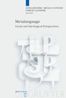Buchcover Metalanguage