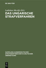 Buchcover Das ungarische Strafverfahren
