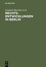 Buchcover Rechtsentwicklungen in Berlin