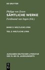 Buchcover Philipp von Zesen: Sämtliche Werke. / Weltliche Lyrik