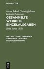 Buchcover Hans Jakob Christoffel von Grimmelshausen: Gesammelte Werke in Einzelausgaben / Dietwalts und Amelinden anmuthige Lieb- 