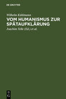 Buchcover Vom Humanismus zur Spätaufklärung