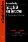 Buchcover Textstilistik des Deutschen