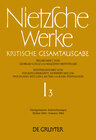 Buchcover Friedrich Nietzsche: Nietzsche Werke. Abteilung 1 / Nachgelassene Aufzeichnungen (Herbst 1862 - Sommer 1864)