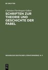 Buchcover Schriften zur Theorie und Geschichte der Fabel