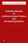 Buchcover Carleman Estimates for Coefficient Inverse Problems and Numerical Applications