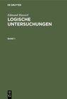 Buchcover Edmund Husserl: Logische Untersuchungen / Logische Untersuchungen
