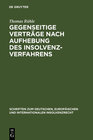 Buchcover Gegenseitige Verträge nach Aufhebung des Insolvenzverfahrens