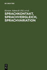 Buchcover Sprachkontakt, Sprachvergleich, Sprachvariation