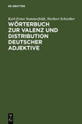 Buchcover Wörterbuch zur Valenz und Distribution deutscher Adjektive