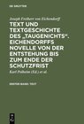 Buchcover Text und Textgeschichte des "Taugenichts". Eichendorffs Novelle von der Entstehung bis zum Ende der Schutzfrist