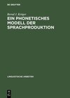 Buchcover Ein phonetisches Modell der Sprachproduktion