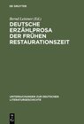 Buchcover Deutsche Erzählprosa der frühen Restaurationszeit